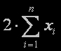 Summe über Xi von i gleich 1 bis n