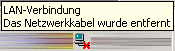 Netzwerkkabel entfernt (Systemtray)